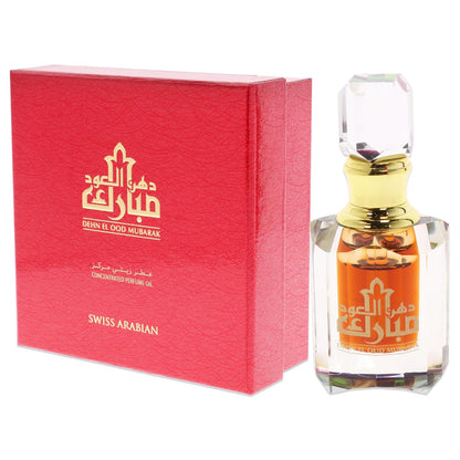 SWISS ARABIAN Dehn El Oud Mubarak - Productos de Lujo de Dubái - Perfume Personal de Larga Duración y Adictiva Fragancia - Aroma de Autor Seductor y de Alta Calidad - El Lujoso Aroma de Arabia – 6 ml