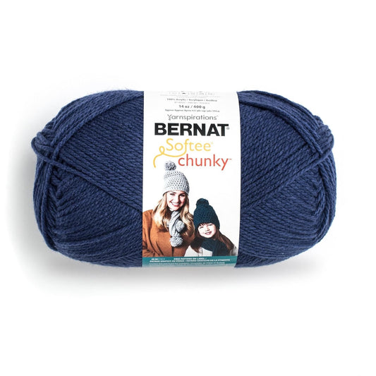 Bernat Big Ball - Hilo sólido grueso, 14 onzas, calibre 6, súper voluminoso, 100% acrílico, mezclilla decolorada