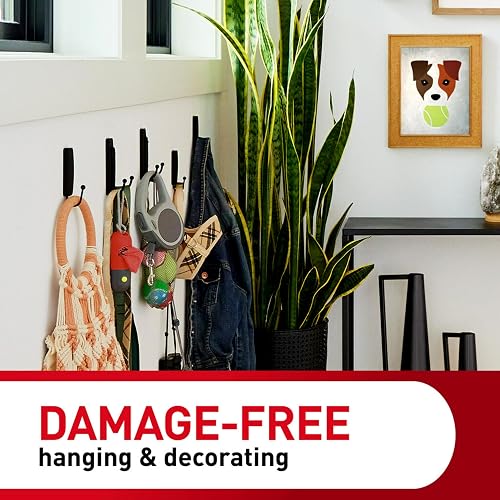 Command Tiras adhesivas de repuesto grandes, tiras adhesivas de pared para colgar sin daños para ganchos grandes de pared interiores, sin herramientas, tiras adhesivas extraíbles para ganchos de Navidad, 20 tiras blancas