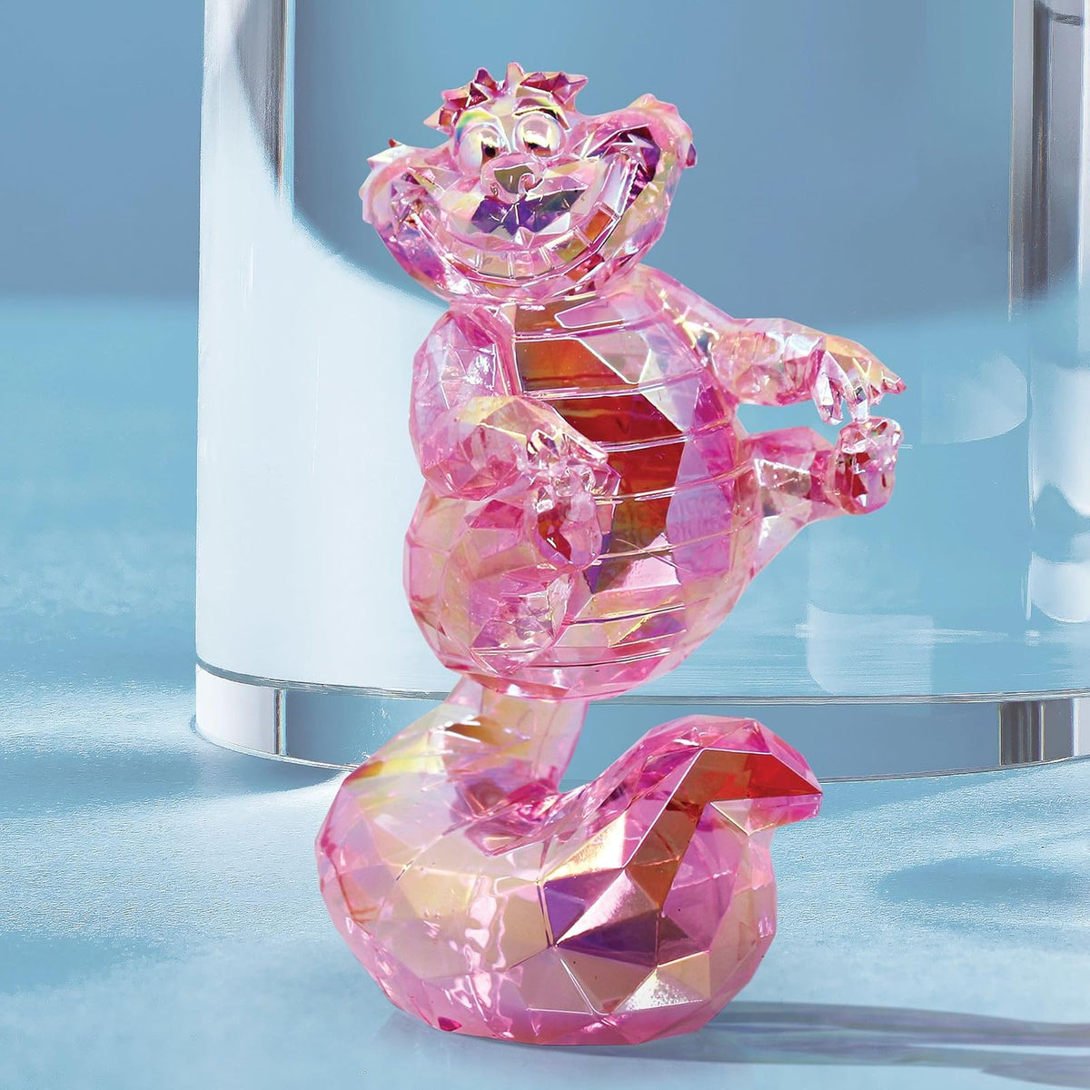 Enesco FACETS Figura de Gato de Disney Alicia en el país de Las Maravillas The Cheshire, 3.78 Pulgadas, Rosa