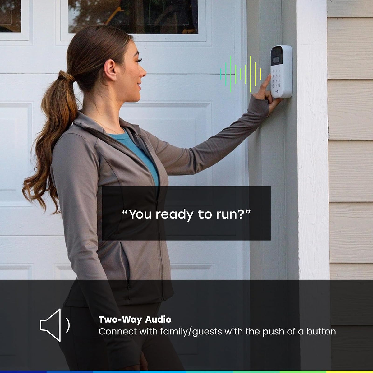 myQ Smart Garage Door - Teclado de vídeo con cámara Gran Angular, códigos Pin Personalizables y Control de Smartphone: Toma el Control de tu Acceso al cochera Funciona con abridores de Chamberlain,