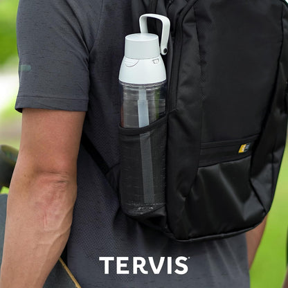 Tervis Venture Lite - Vaso aislado de doble pared transparente y colorido, fabricado en Estados Unidos, taza de viaje que mantiene las bebidas frías y calientes, botella de agua de 24 onzas, tapa