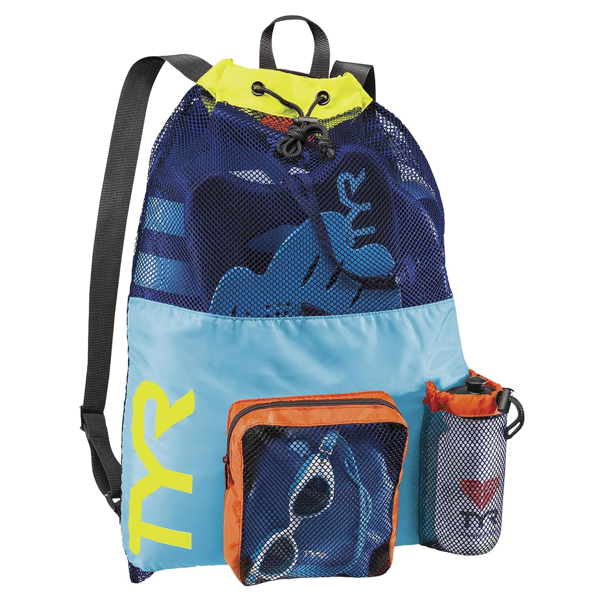 TYR Big Mesh Mummy Mochila Deportiva para Natación - 100 piezas#Multicolor# - talla única - Mochila