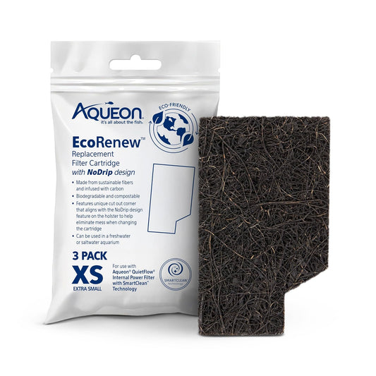 Aqueon - Cartucho de Filtro EcoRenew, extrachico, 3 Unidades