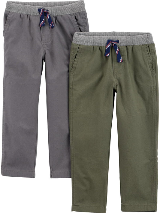 Simple Joys by Carter's 2-Pack Pull on Pant Pantalonesbebés niños