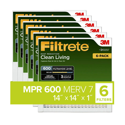 Filtrete DR11-6PK-1E filtro de aire, 35,56 cm x 35,56 cm. x 1 pulgada, color blanco