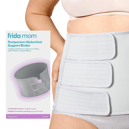 Frida Mom | Faja de Soporte Posparto para el Abdomen | 3 Correas Ajustables para Compresión | Recuperación por Cesárea o Parto Vaginal | Confort y Movilidad Segura