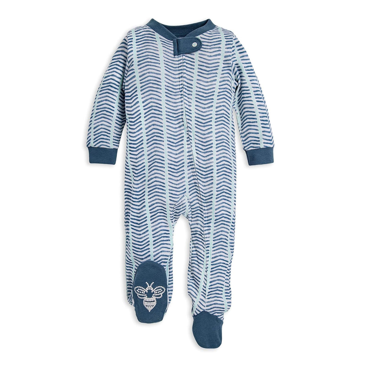 Burt's Bees Baby Pijamas de Algodón Orgánico para Bebé - 0-3 Meses - Acuarela Chevron