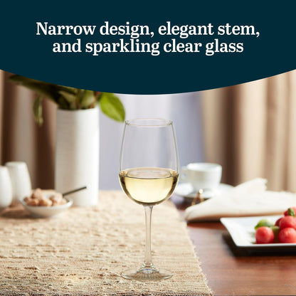 Libbey Juego de 6 copas Vina de vidrio para vino blanco, 539 ml