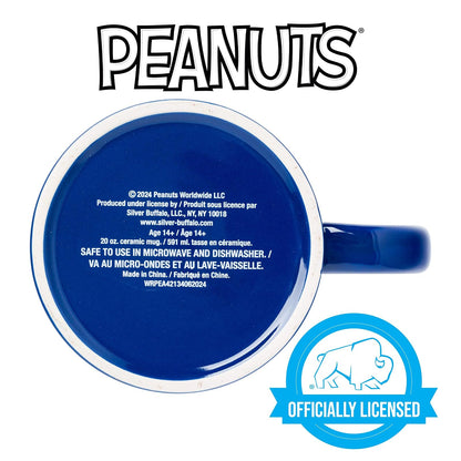 Silver Buffalo Peanuts Snoopy Moods Taza de cerámica de 20 onzas
