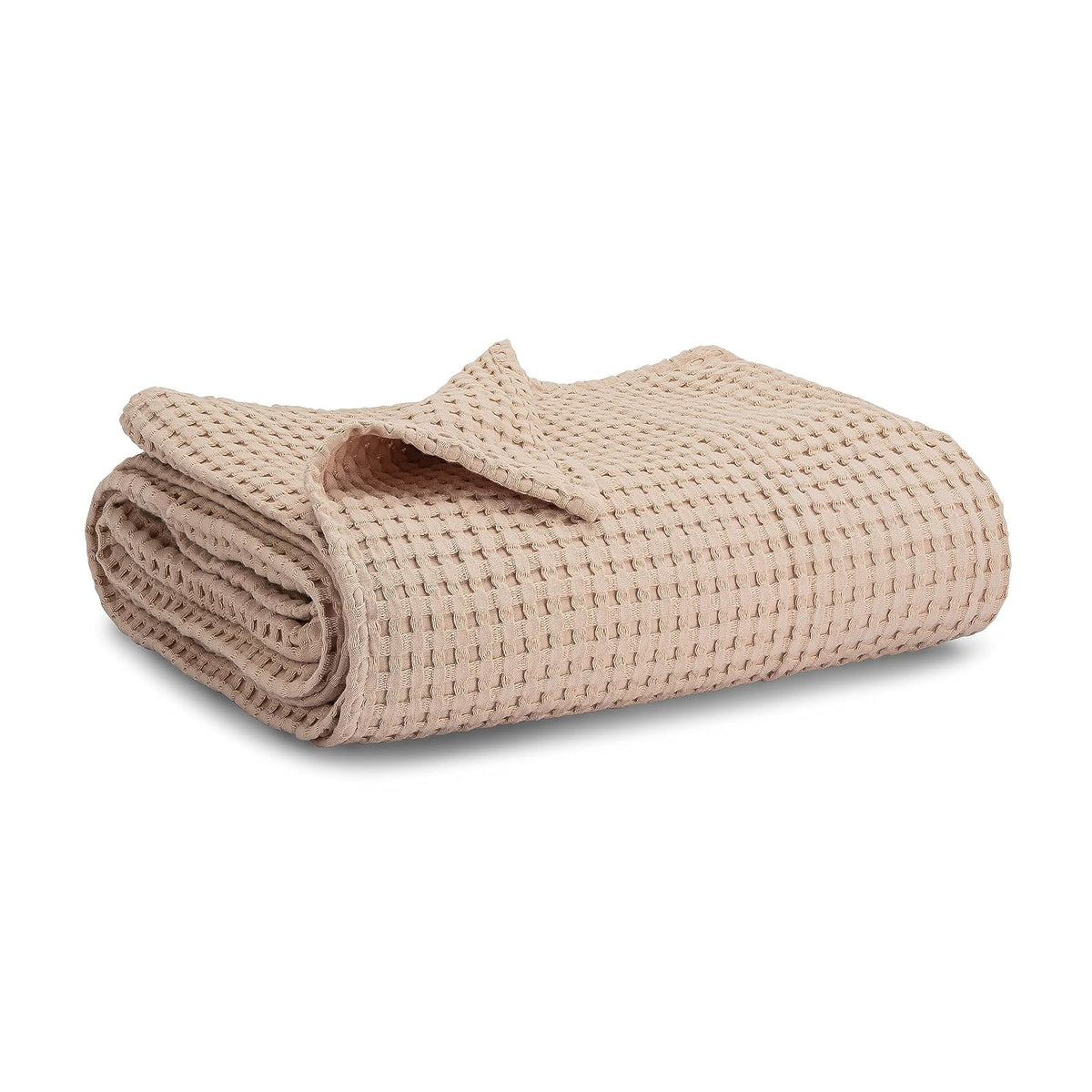 Comfy Cubs Manta para Bebé Tejido Waffle – 102 x 102 cm – Manta de Algodón Suave con Diseño Texturizado – Ligera y Acogedora para Recién Nacidos, Niños y Niñas Rubor