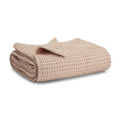 Comfy Cubs Manta para Bebé Tejido Waffle – 102 x 102 cm – Manta de Algodón Suave con Diseño Texturizado – Ligera y Acogedora para Recién Nacidos, Niños y Niñas Rubor
