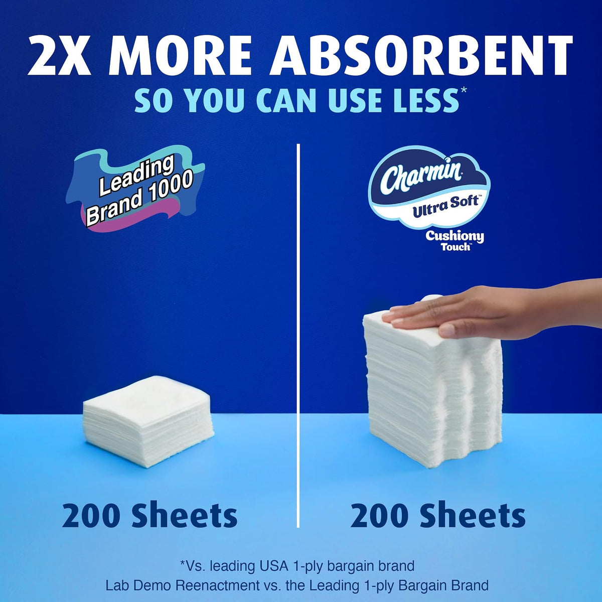 Charmin - Papel higiénico ultra suave, 18 rollos de familia Mega XL, 385 hojas por rollo