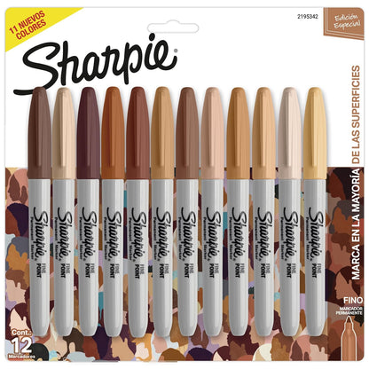 Sharpie, Marcadores Permanentes, Portraits, Colores Variados, 12 Piezas, 2195342