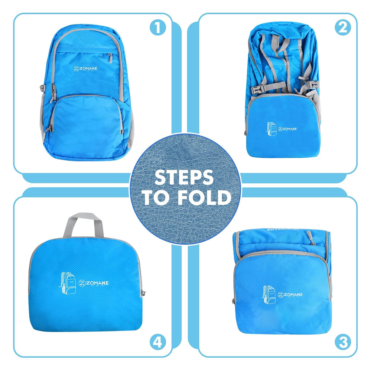 ZOMAKE Lightweight Packable Backpack 30L