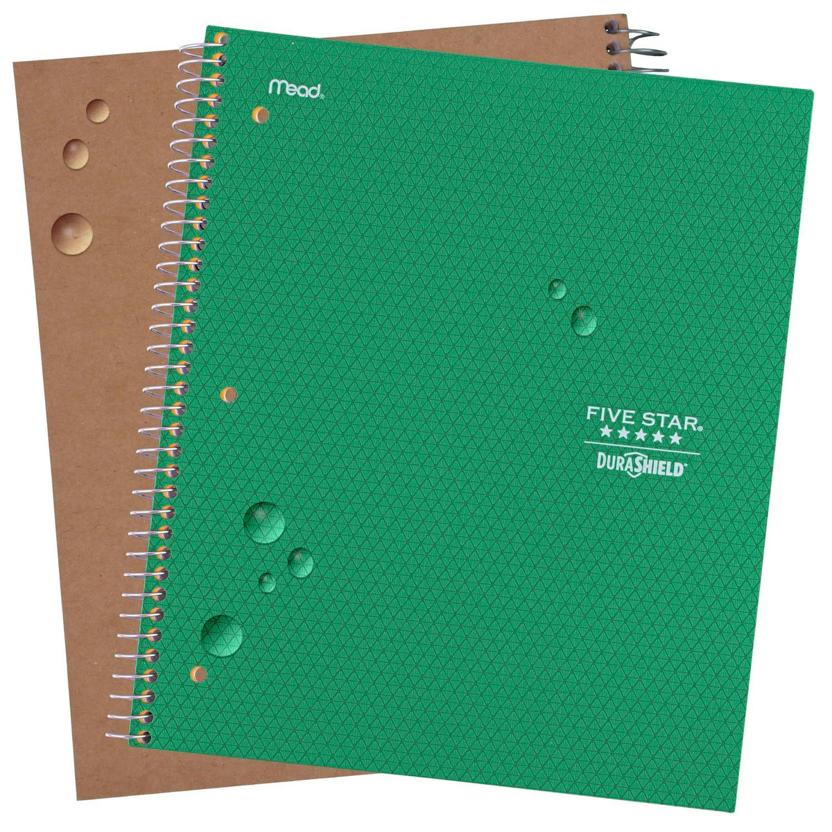 Five Star DuraShield - Cuadernos de 4 unidades, 1 tema, papel de rayas anchas, 10-1/2 x 8 pulgadas, 100 hojas, negro, rojo, verde eléctrico, azul cobalto (930021)