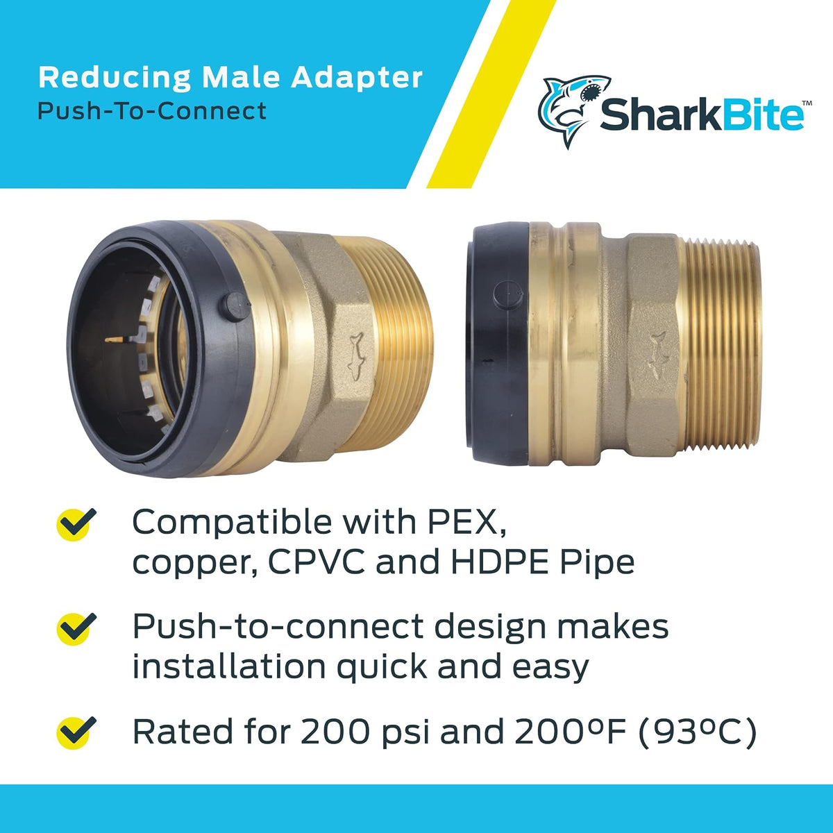 SHARKBITE UXL113532M conector macho 1-1/4 pulgadas x 1-1/4 pulgadas