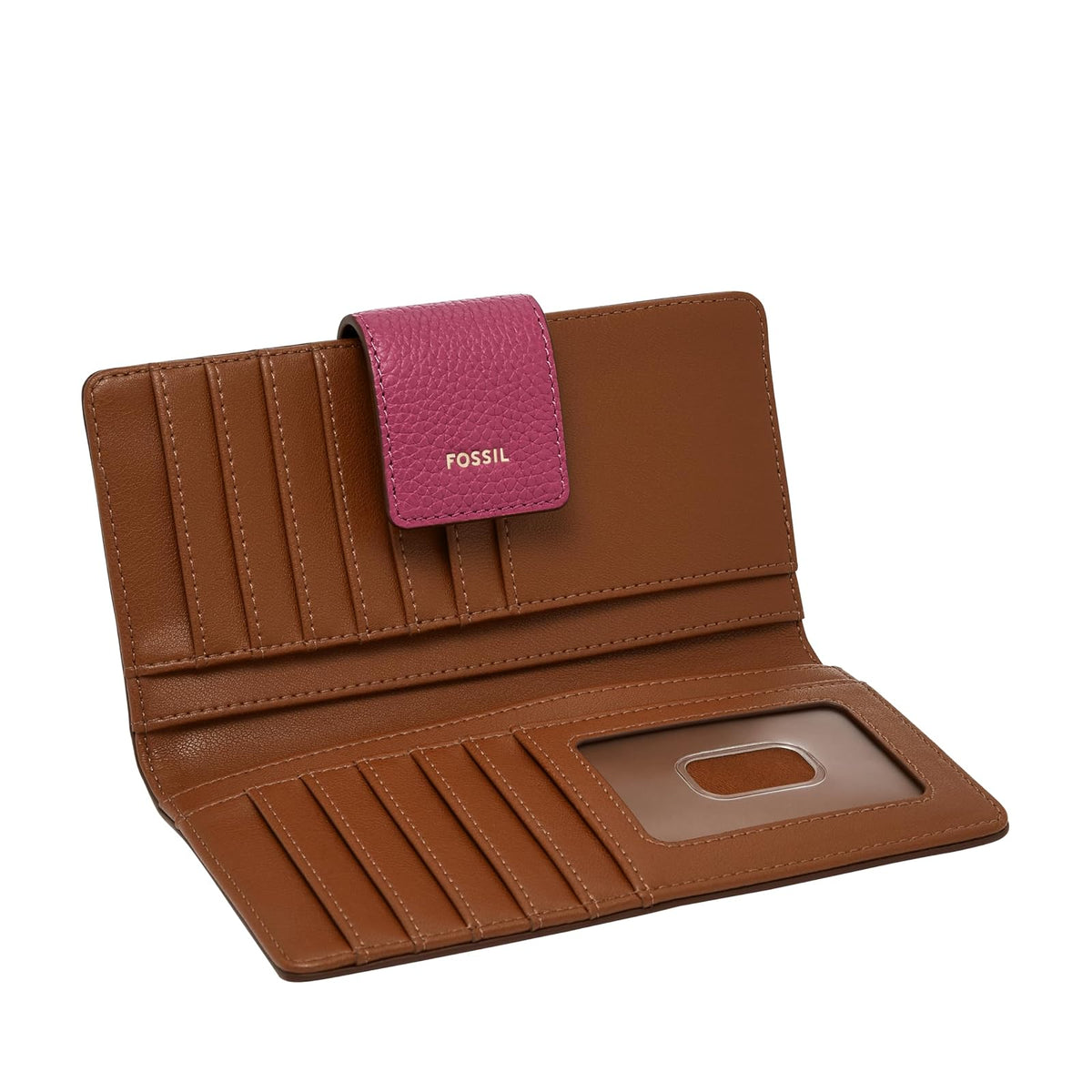 Cartera de mano Fossil SL7830658 de piel en color rosa para mujer