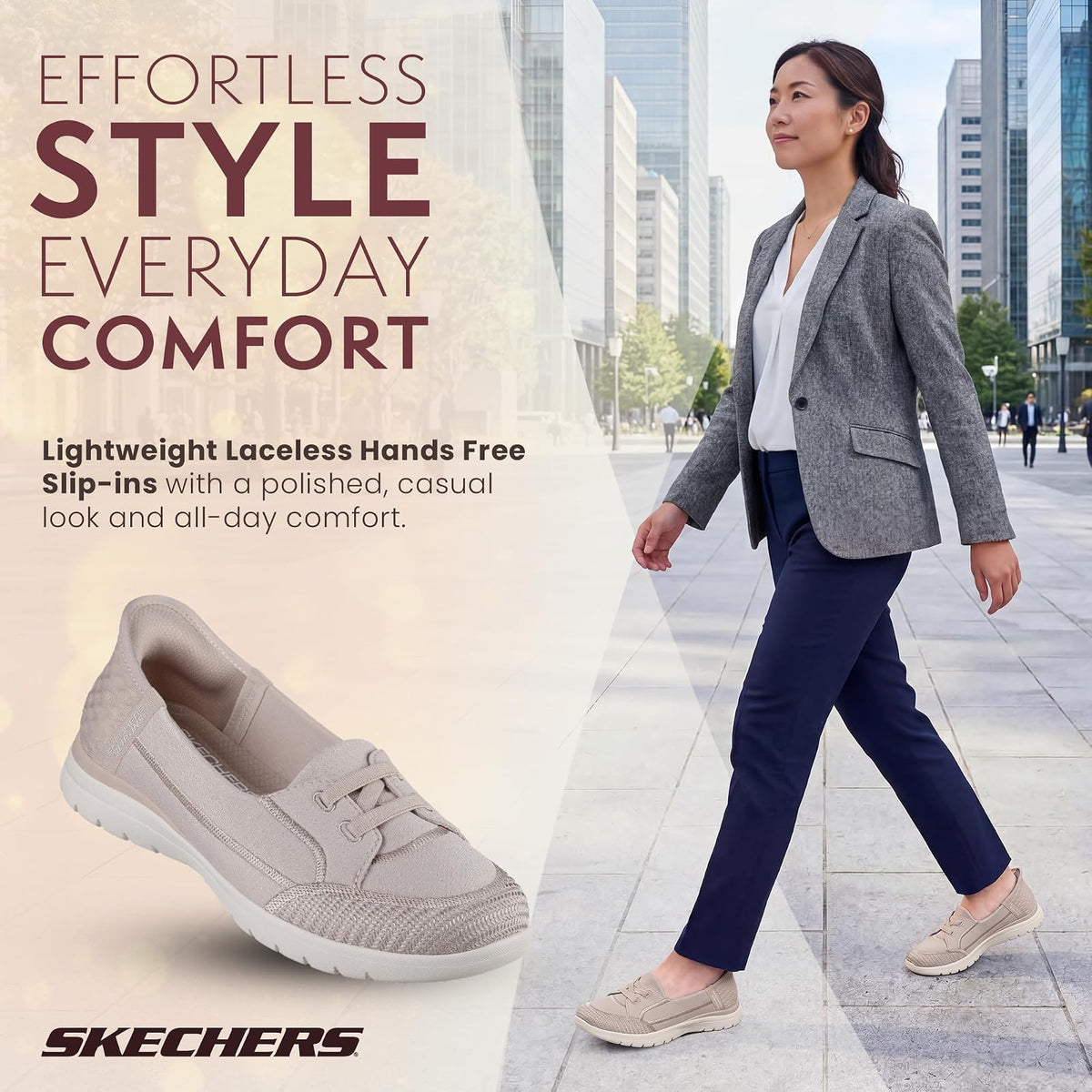 Skechers On The go Flex Parte Superior Notch - Zapatillas sin Cordones para Mujer