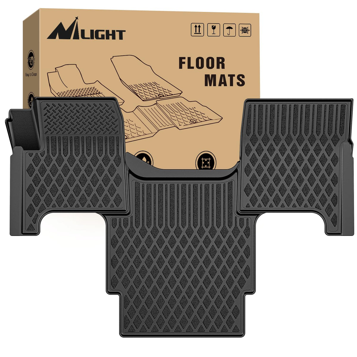 Nilight TPE - Alfombrillas de Piso para Volvo VNL 300 430 630 670 730 780 2004-2018 Volvo VT Modelos 2006-2010 para Todo Tipo de Clima, Ajuste Personalizado, Resistentes
