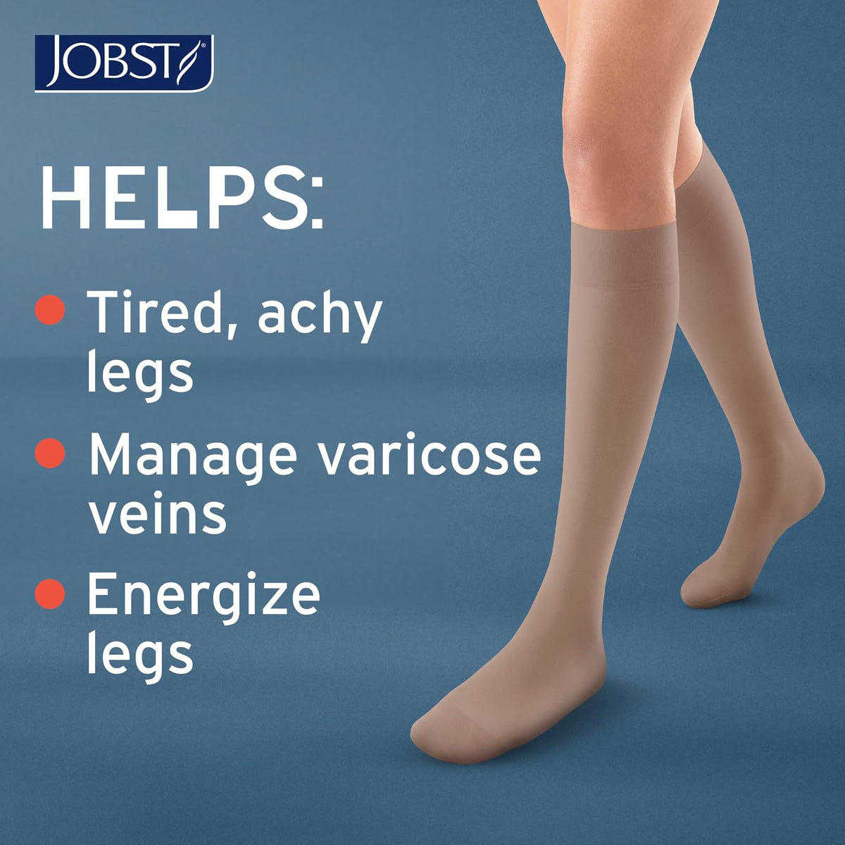 JOBST ACTIVA Sheer 15-20 mmHg Compression Socks Knee High Closed Toe