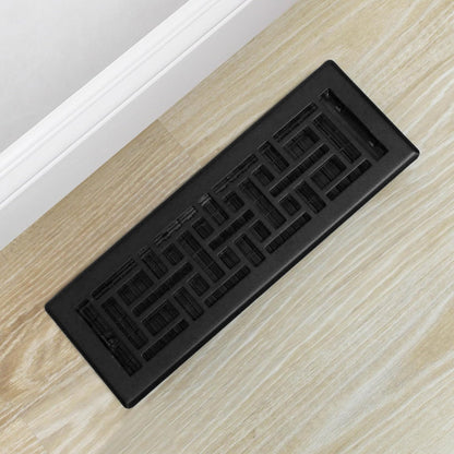 Decor Grates AJH414-BLK - Registro Oriental de Piso, Color Negro