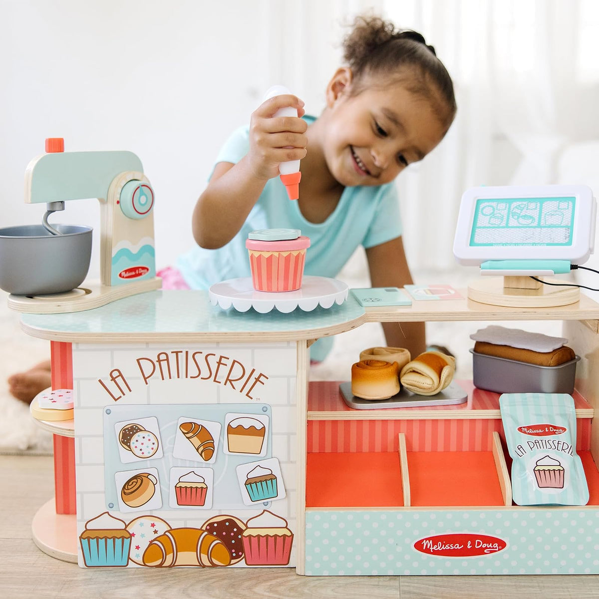 Melissa & Doug Panadería La Patisserie, Juguete de Madera (39 Piezas) - Certificados FSC