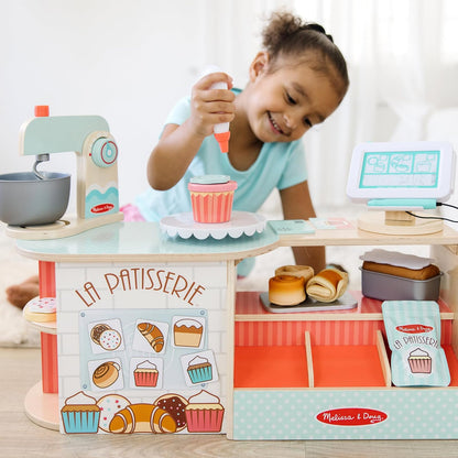Melissa & Doug Panadería La Patisserie, Juguete de Madera (39 Piezas) - Certificados FSC