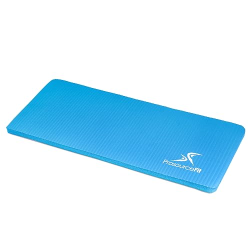 ProSource Fit Extra Thick Yoga Knee Pad and Elbow Cushion 15mm (5/8”) Fits Standard Mats for Pain Free Joints in Yoga, Pilates, Floor Workouts, Aqua