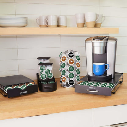 Keurig - Cajón de almacenamiento delgado no enrollable, almacenamiento en cápsulas de café, capacidad para hasta 24 cápsulas Keurig K-K-Cup, color negro, cajón de almacenamiento - 24 quilates, 9.25 x