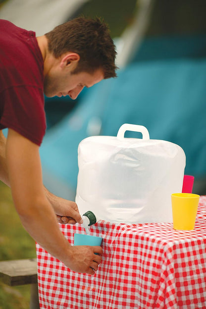 Coleman Recipiente de agua de 5 galones con espiga y asa de transporte, portador de agua para camping, portón trasero, fiestas, emergencias y más
