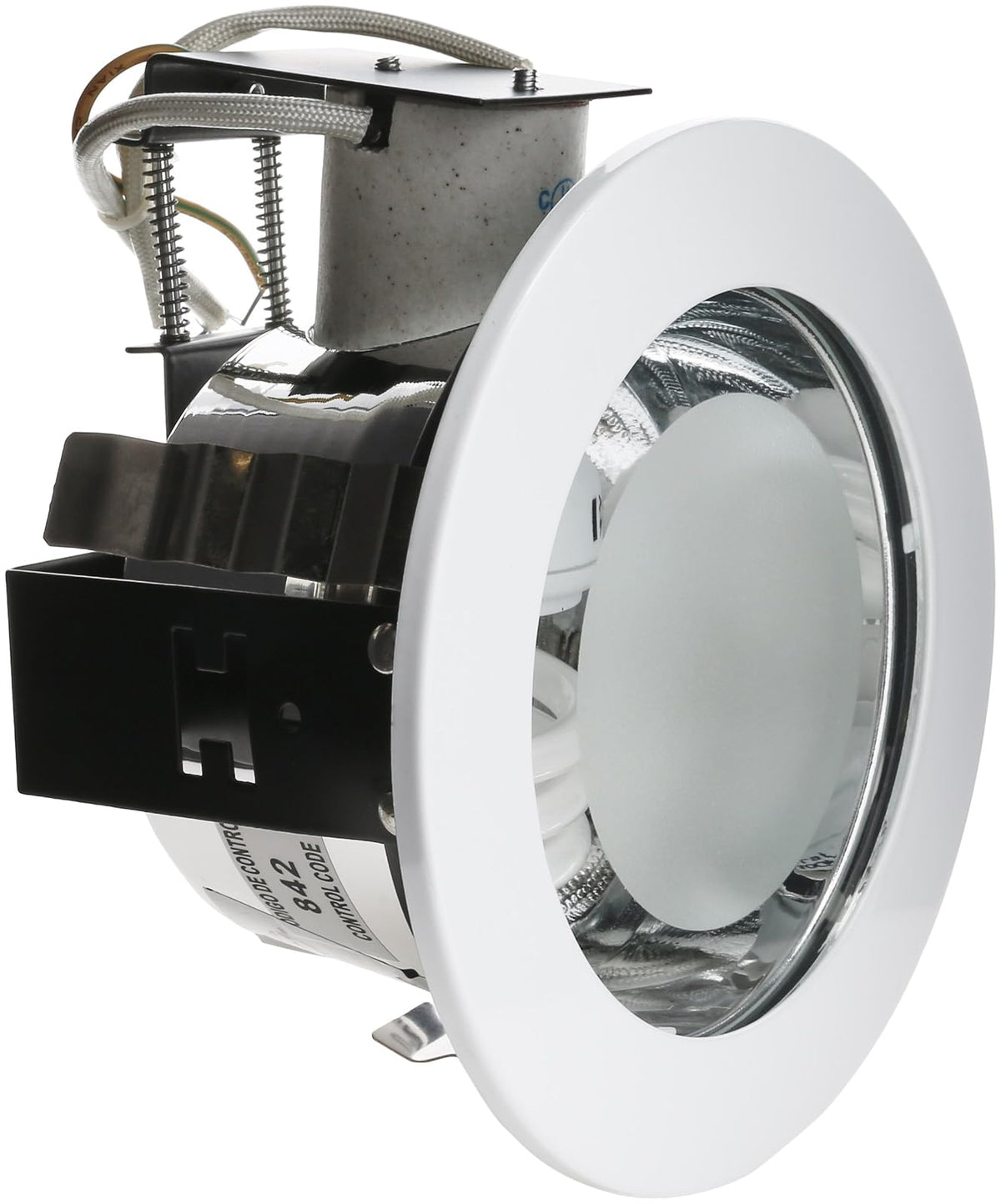 Estevez 19442-0 Empotrados Horizontales para Bote Integral con Cristal y Lámparas Cfl. Easy-2 Downlight Horizontal 5-Pg 1Xe26 para Bote 8Cm con Cristal (Incluye Cfl 1X13W), Blanco