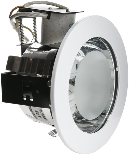Estevez 19442-0 Empotrados Horizontales para Bote Integral con Cristal y Lámparas Cfl. Easy-2 Downlight Horizontal 5-Pg 1Xe26 para Bote 8Cm con Cristal (Incluye Cfl 1X13W), Blanco