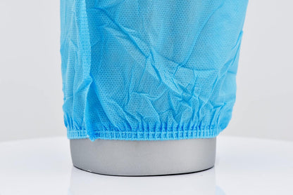 100 fundas de brazo, hechas de fibra no tejida con cierres elásticos, reutilizables, color azul, 100 piezas