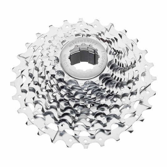 MICROSHIFT Cassette de Piñones Ruta CS-G110 | 11 Velocidades 11-32T | Serie Centos | Acero con Araña de Aluminio | Piñones Cromados