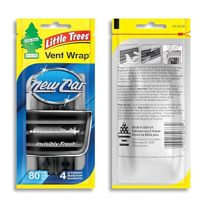 Little Trees Ambientador para Automóvil con Envoltura de Ventilación, Automóvil Nuevo (16 Ambientadores), CTK-52733-24