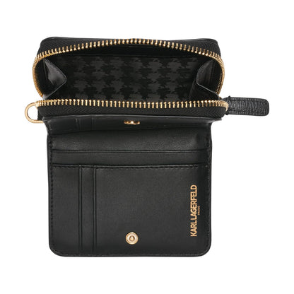 Karl Lagerfeld Paris Jacqueline SLG portafolios, Negro/Dorado
