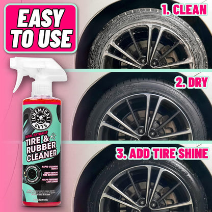 Chemical Guys Limpiador de neumáticos y Caucho Total Extract, Seguro para Automóviles, Camiones, todoterrenos, Motocicletas, vehículos recreativos y más, 473 ml