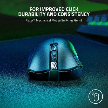 Razer DeathAdder V2 X Hyperspeed: mouse gamer con diseño ergonómico Inalámbrico ultrarrápido – Duración de la batería 235 horas - Windows Standard Edition