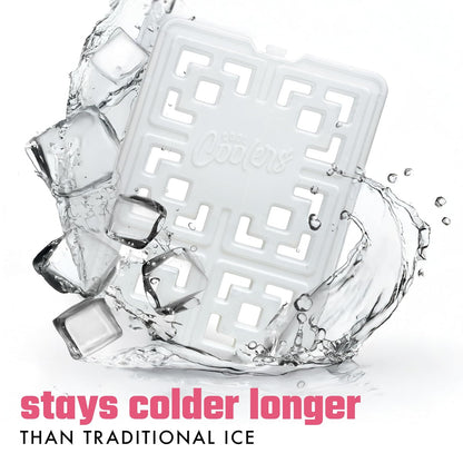 Fit & Fresh Cool Coolers Fashion Ice by, Bolsas de Hielo Delgadas, diseño único de Bolsa de Hielo para Mujer, Bolsas de Hielo Reutilizables Que ahorran Espacio para loncheras, Paquetes de Hielo