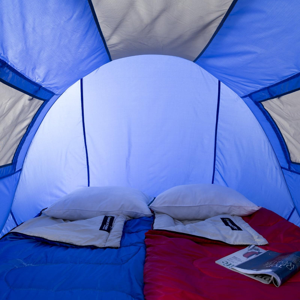 Wakeman Outdoor - Tienda de campaña desplegable para 2 Personas con Puerta de Doble Capa y Bolsa de Transporte, Resistente al Agua para Camping, Senderismo o Uso en la Playa
