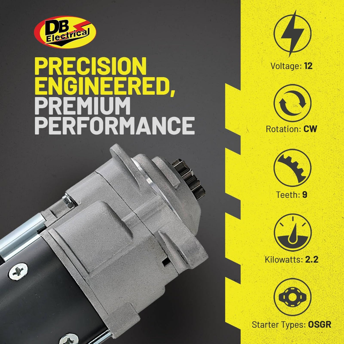 DB Electrical Arrancador Motor 410-44023 para Chevrolet GMC 6.6L
