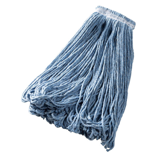 Rubbermaid Commercial Products – Mopa Trapeador Profesional de Algodón y Fibra Sintética, Mopa para Limpieza de Suelo de Uso Industrial, Alta Absorción, Azul FGE23800BL00