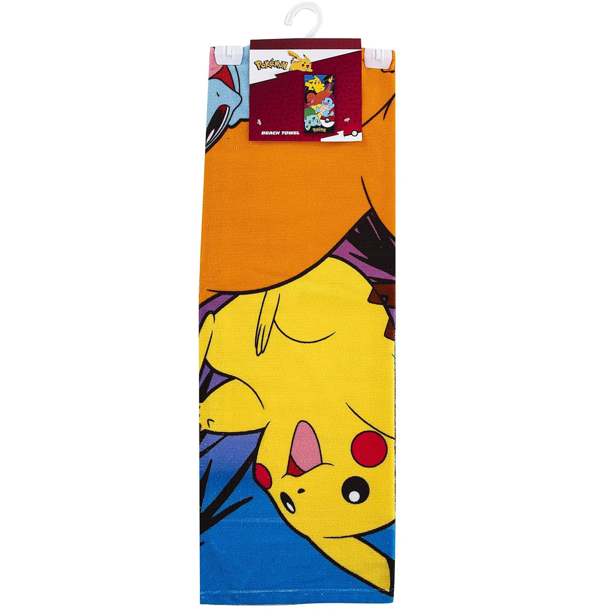 NORTHWEST - Toalla de Playa de Pokémon, Pikachu Charmander Squirtle Bulbasaur, Suave y Absorbente, 30 x 60 Pulgadas, Sunset Pokemon