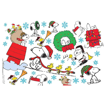 Tervis Peanuts - Vaso aislado con tapa, diseño de collage navideño, 473 ml, transparente