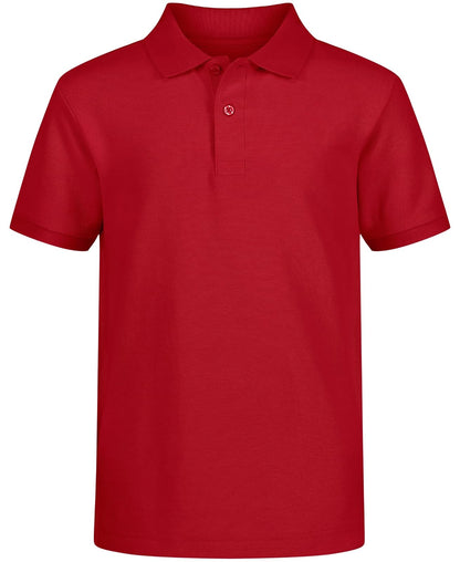Nautica Polo Piqué de Manga Corta para Niño Pequeño - Niños grandes - M - Completamente rojo