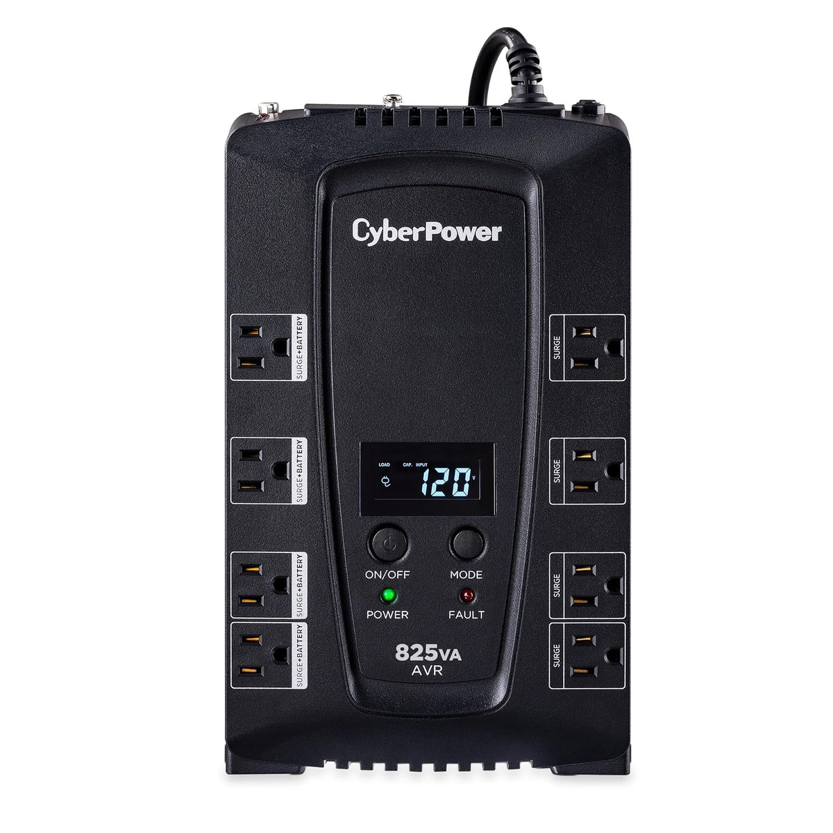 CyberPower CP825AVRLCD Intelligent LCD UPS 825VA 450W AVR Compact