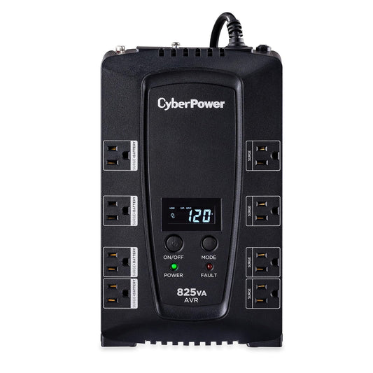 CyberPower CP825AVRLCD Intelligent LCD UPS 825VA 450W AVR Compact