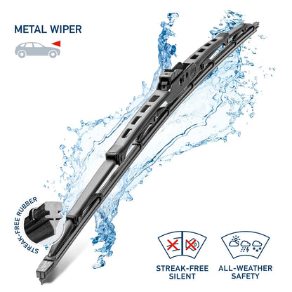 Hella Escobilla de Limpiaparabrisas OE Estándar de Goma para Todas las Estaciones, 28 cm, Paquete de 2, 9XW398114011