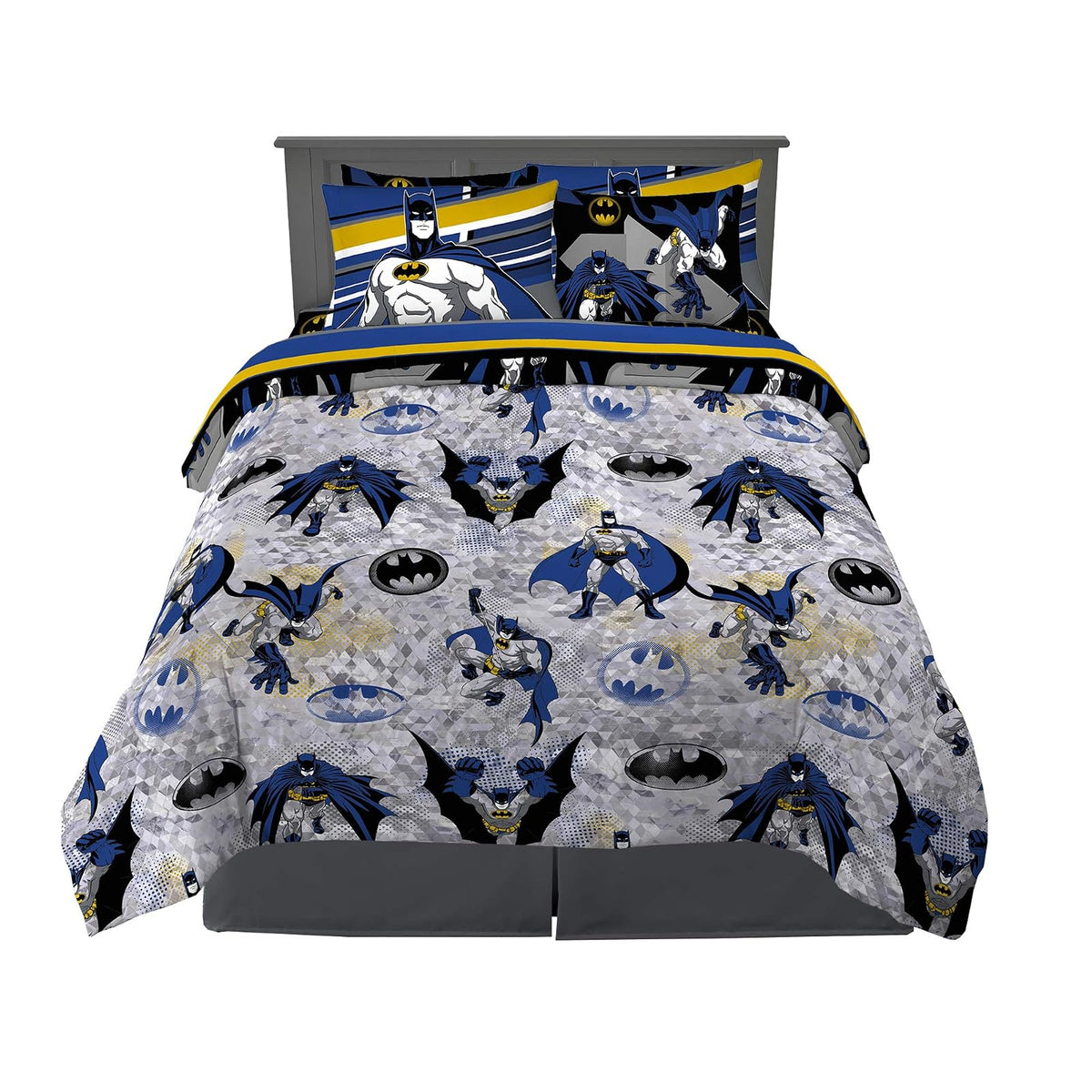 Franco Pokémon Juego de Ropa de Cama, 7 Piezas, Tamaño Matrimonial - 7 Piece Full Size - Multicolor con tono azul